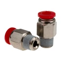 Norgren Pneufit C Series Pneumatic Threaded-to-Tube Fitting 8 mm BSP, Push In 6 mm, 10 bar, Plastic C01250618