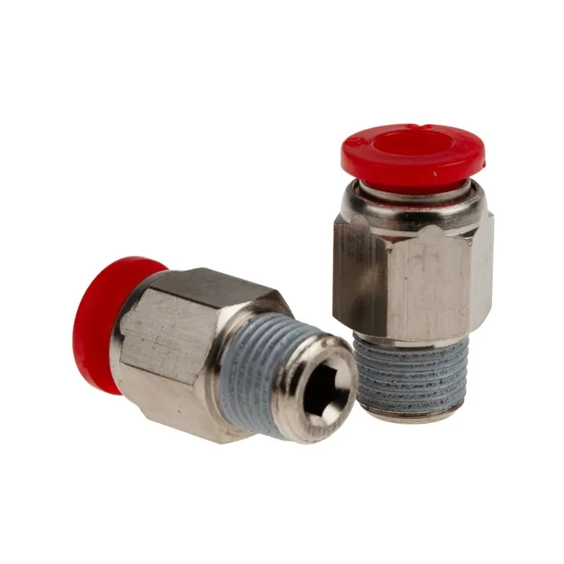 Norgren Pneufit C Series Pneumatic Threaded-to-Tube Fitting 8 mm BSP, Push In 6 mm, 10 bar, Plastic C01250618