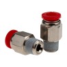 Norgren Pneufit C Series Pneumatic Threaded-to-Tube Fitting 8 mm BSP, Push In 6 mm, 10 bar, Plastic C01250618