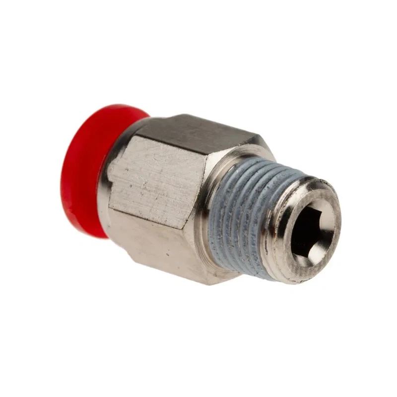 Norgren Pneufit C Series Pneumatic Threaded-to-Tube Fitting 8 mm BSP, Push In 6 mm, 10 bar, Plastic C01250618