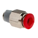 Norgren Pneufit C Series Pneumatic Threaded-to-Tube Fitting 8 mm BSP, Push In 6 mm, 10 bar, Plastic C01250618