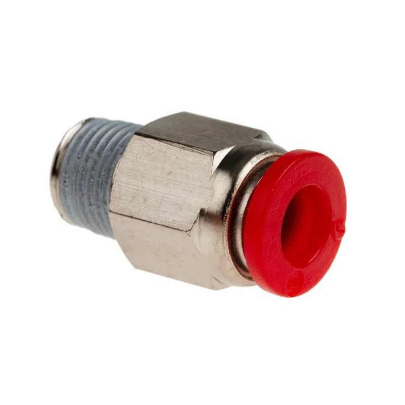 Norgren Pneufit C Series Pneumatic Threaded-to-Tube Fitting 8 mm BSP, Push In 6 mm, 10 bar, Plastic C01250618