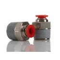 Norgren Pneufit C Series Female Pneumatic Fitting Nickel Plated Brass 3/8 in R Thread C01250638