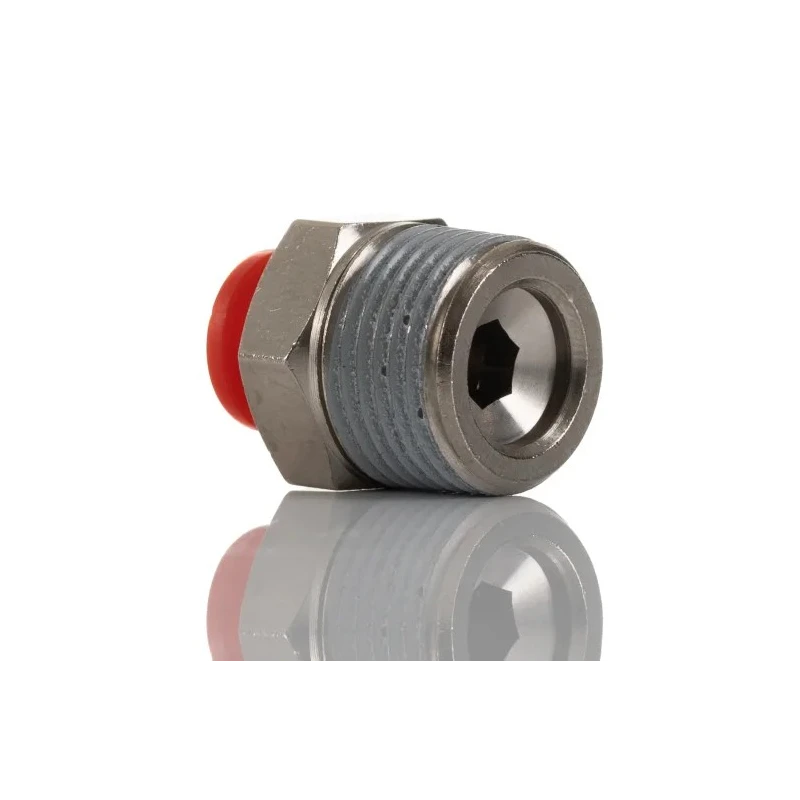 Norgren Pneufit C Series Female Pneumatic Fitting Nickel Plated Brass 3/8 in R Thread C01250638