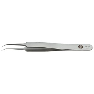 CK 110mm Stainless Steel Bent Extra Fine ESD Safe Tweezer T2330