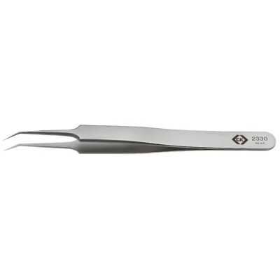 CK 110mm Stainless Steel Bent Extra Fine ESD Safe Tweezer T2330
