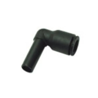 Legris Pneumatic Compact Elbow Fitting Push In 4 mm to Push In 6 mm Nickel Plated Technical Polymer LF 3000 Series 3182 06 04