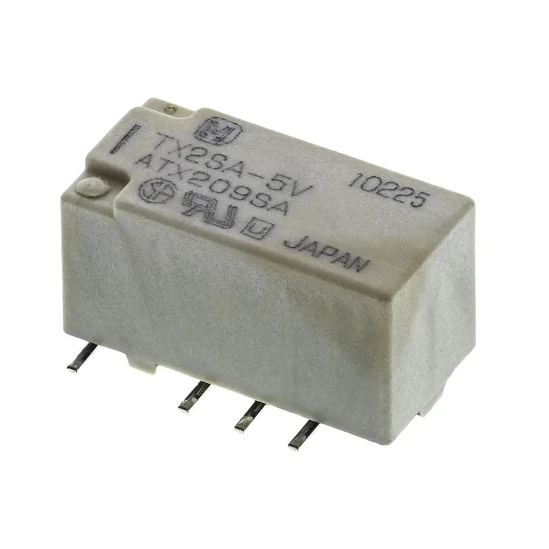 Panasonic Surface Signal Relay, 5V DC Coil Voltage, 2A Switching Current, DPDT Contact Configuration TX2SA-5V