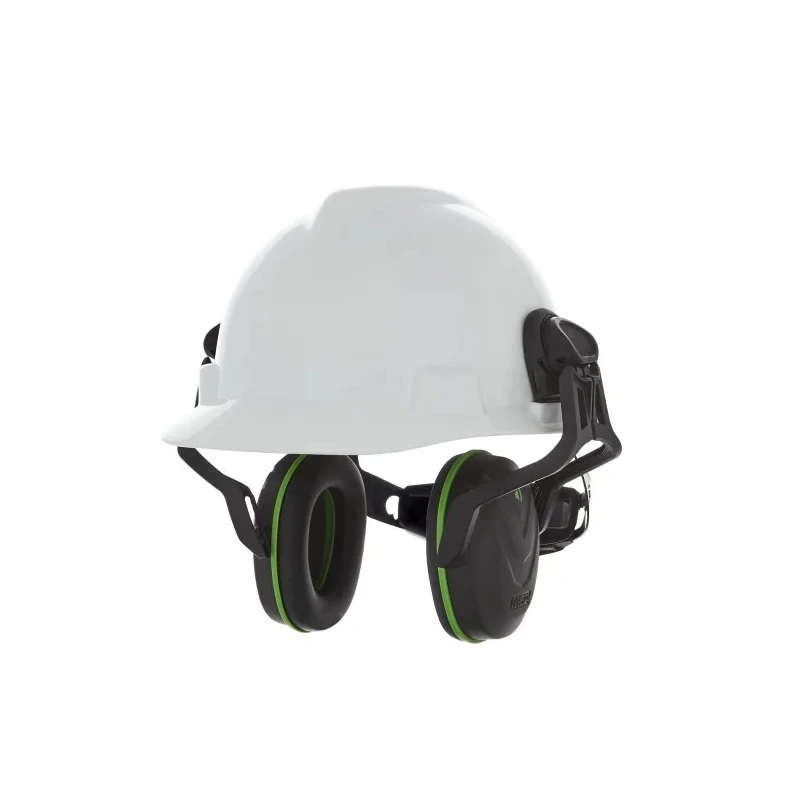 MSA Safety V-Gard Ear Shells for Helmets 28 dB Noise Reduction ANSI Approved Non-Foldable Green Black 10190356