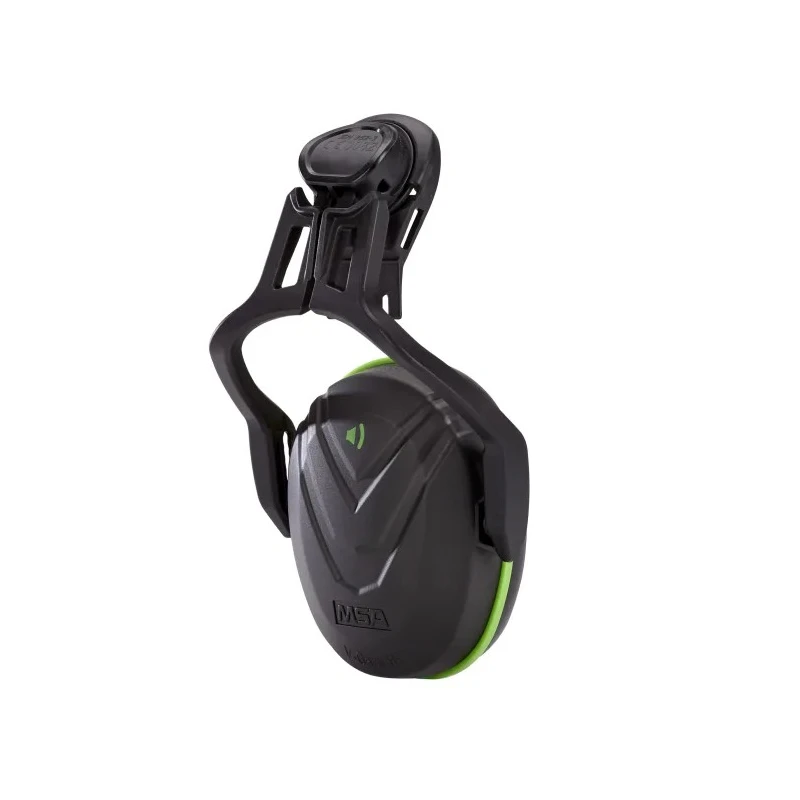 MSA Safety V-Gard Ear Shells for Helmets 28 dB Noise Reduction ANSI Approved Non-Foldable Green Black 10190356