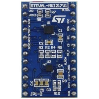 STMicroelectronics Adapter Board for Standard DIL24 Socket Based on LSM6DSOX and LIS2MDL Sensor Hub Mode 32 STEVAL-MKI217V1