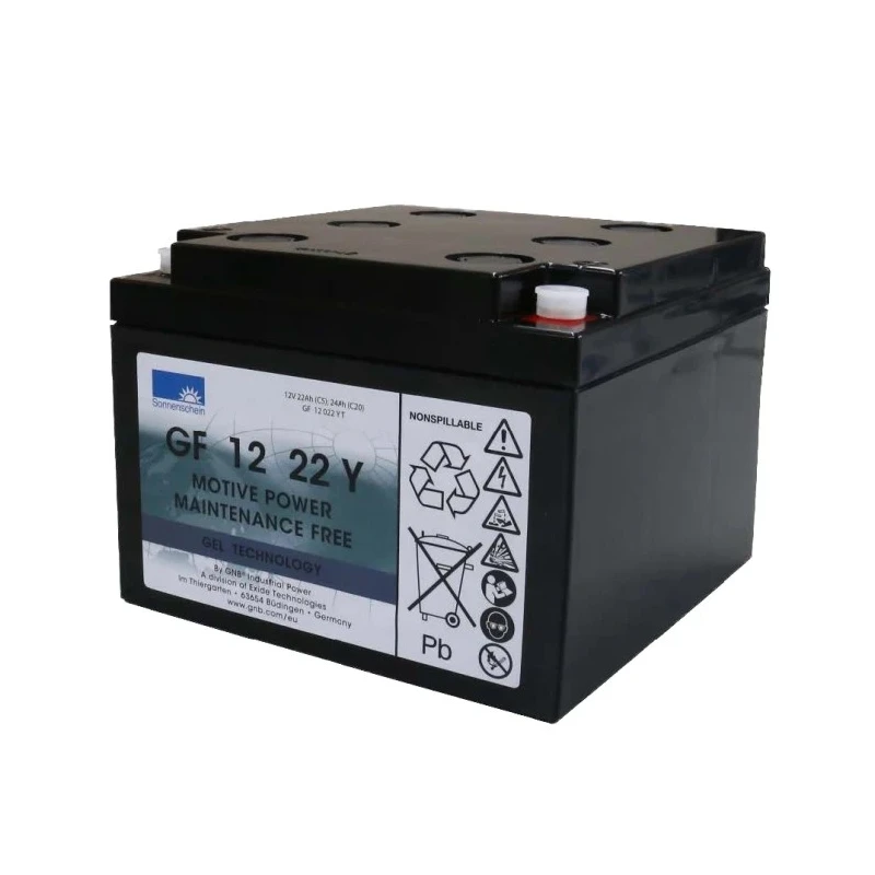 Sonnenschein 12 V Bolt Sealed Lead Acid Battery 22 Ah, VRLA Gel Technology, 125mm x 166mm GF12022YT