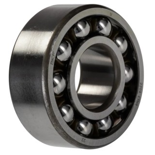 SKF Self-Aligning Ball Bearing 20 mm ID, 47 mm OD, 18 mm Race Width, Non-Metallic Cage, Steel Balls, Open End 2204 ETN9