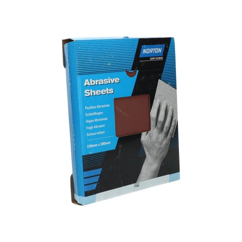 Norton Aluminium Oxide Abrasive Sheet 100 Grit Medium Grade 280 mm x 230 mm R222 63642531780