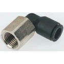 Legris Female Pneumatic Fitting Nickel Plated Brass 1/8 in G Thread LF3000 Series LF3000