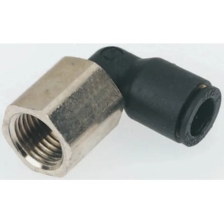 Legris Female Pneumatic Fitting Nickel Plated Brass 1/8 in G Thread LF3000 Series LF3000