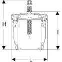Facom Hydraulic Bearing Puller 1.5 t Force Hydraulic Operation 1-Piece U.232-65