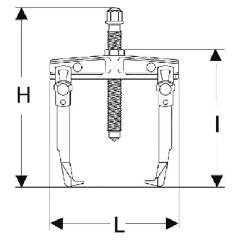 Facom Hydraulic Bearing Puller 30 t Force 100 to 530 mm 1-Piece U.330