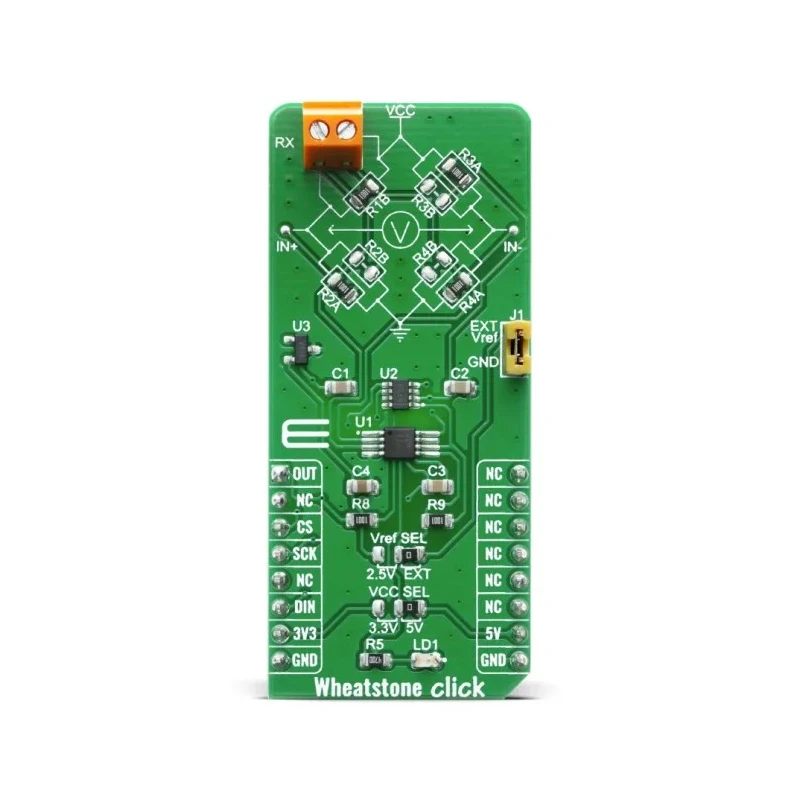 MikroElektronika Instrumentation Amplifier Adapter Board for MAX4208 MIKROE-4124