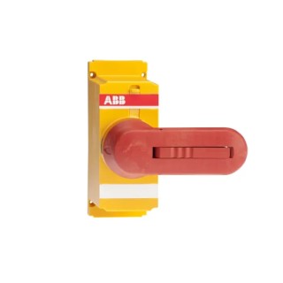 ABB Red, Yellow Rotary Handle, 100 mm Length, OSVY Series 1SCA022779R5590 S/APP. OSVY400DK