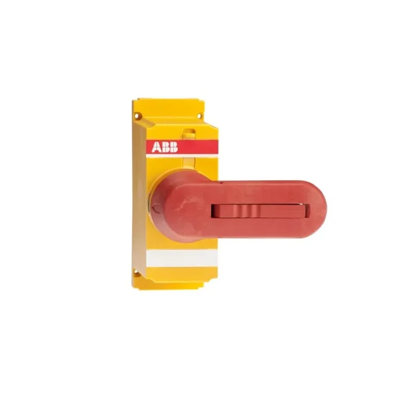 ABB Red, Yellow Rotary Handle, 100 mm Length, OSVY Series 1SCA022779R5590 S/APP. OSVY400DK