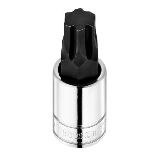 Facom 3/8 in Drive 10 mm Bit Square Socket, Bright Chrome with Phosphate Finish, 47.5mm Overall Length JTM.10GRP