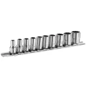 Facom 10-Piece 1/4 in Drive 12 Point Chrome Vanadium Steel Socket Set RB.40AU