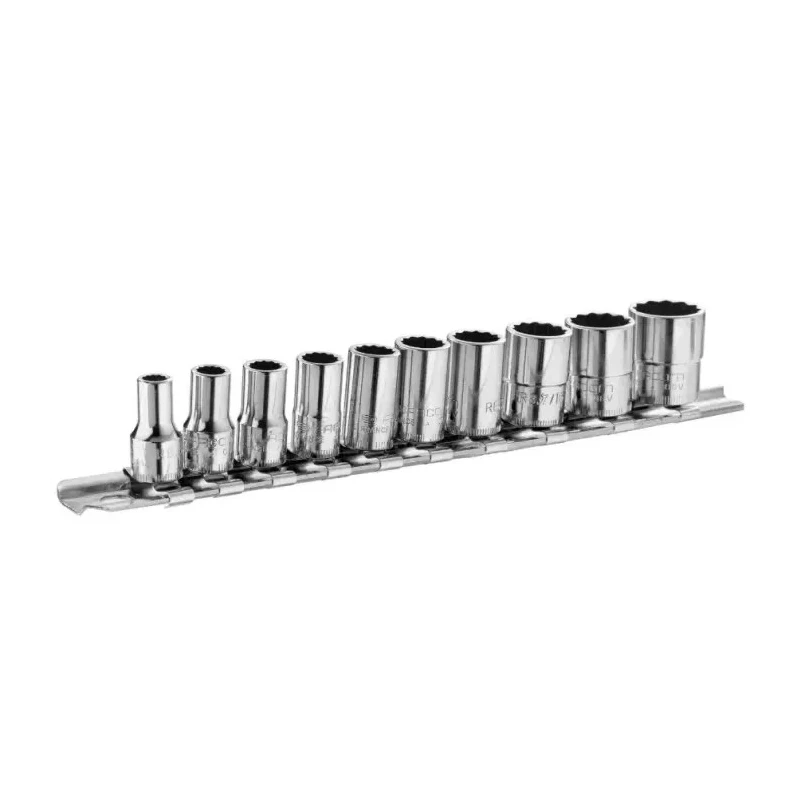 Facom 10-Piece 1/4 in Drive 12 Point Chrome Vanadium Steel Socket Set RB.40AU
