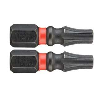 Facom Screwdriver Bit Set, 6.35 mm Drive Size, T25 Torx Tip, 47.5 mm Length, CNC Machined 2-Piece ENX.125
