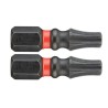 Facom Screwdriver Bit Set, 6.35 mm Drive Size, T25 Torx Tip, 47.5 mm Length, CNC Machined 2-Piece ENX.125
