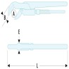 Facom Pipe Wrench 34 mm Jaw Capacity 345mm Overall Length Metal Handle 121A.1P