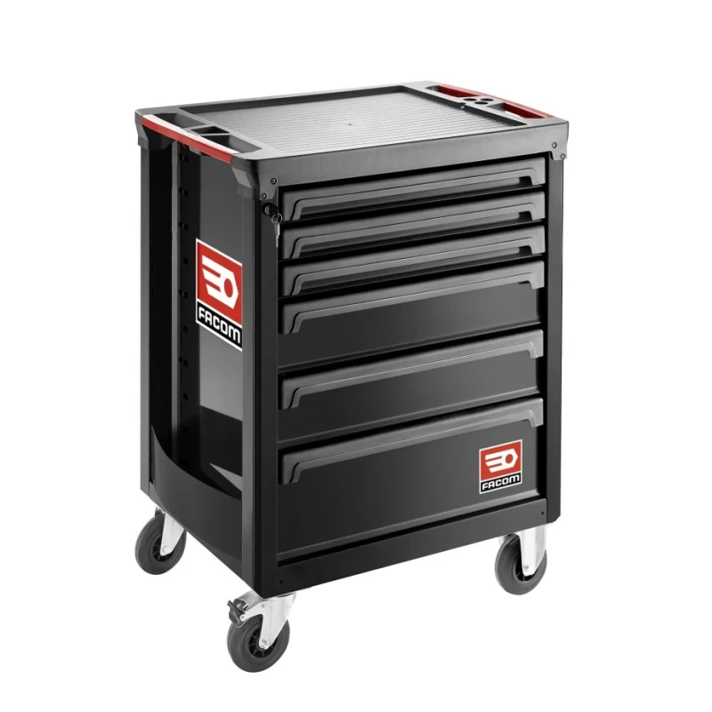 Facom 6 Drawer Wheeled Roller Cabinet Metal Compact Tool Chest with 25kg Load Capacity ROLL.6NM3APF