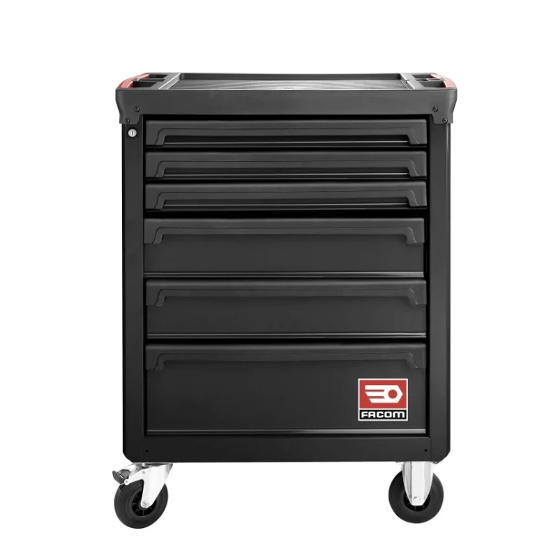 Facom 6 Drawer Wheeled Roller Cabinet Metal Compact Tool Chest with 25kg Load Capacity ROLL.6NM3APF