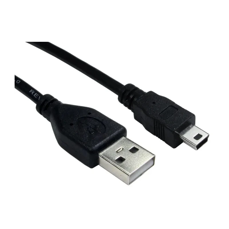 RS PRO IC Socket USB Cable, Male USB Type A to Male USB 2.0 Mini USB Type B, Black, 150 mm 236-9071