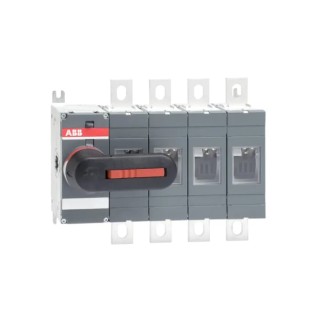 ABB 4-Pole Screw Mount Switch Disconnector with IP00 and IP65 Rating, 400A, 1000V AC, Lug Terminal 1SCA022763R5550 OT400E04K