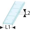 Facom 1.5 m Stainless Steel Metric Ruler 30 mm Width Semi-Rigid DELA.1056.1500