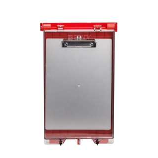 Brady Red 1-Lock Lockout Plastic Group Lockout & Permit Control, Shackle Diameter 6.6 mm PERMIT DISPLAY CASE - BRADY BRANDED