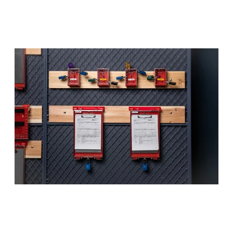 Brady Red 1-Lock Lockout Plastic Group Lockout & Permit Control, Shackle Diameter 6.6 mm PERMIT DISPLAY CASE - BRADY BRANDED