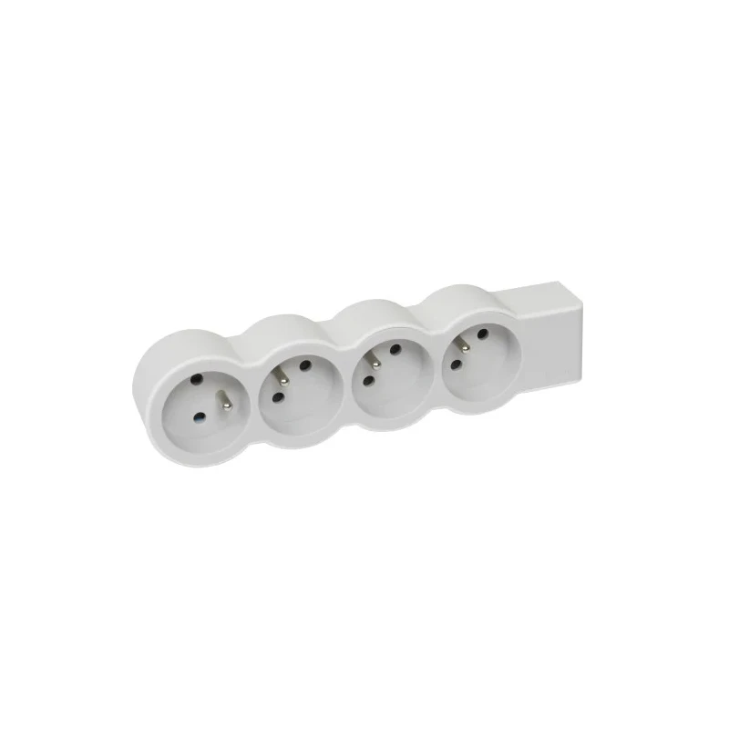 Legrand Extension Lead 4 Socket Type E 16A 230V Impact Resistance IK04, RoHS Compliant 049497