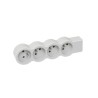 Legrand Extension Lead 4 Socket Type E 16A 230V Impact Resistance IK04, RoHS Compliant 049497