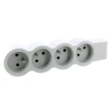 Legrand Extension Lead 4 Socket Type E 16A 230V Impact Resistance IK04, RoHS Compliant 049497