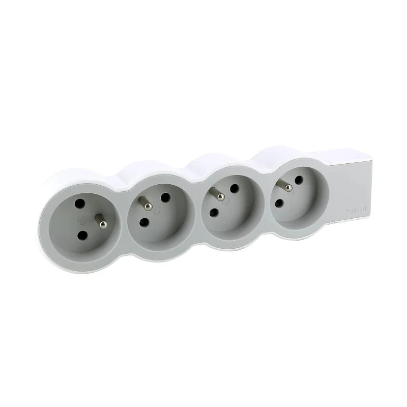 Legrand Extension Lead 4 Socket Type E 16A 230V Impact Resistance IK04, RoHS Compliant 049497