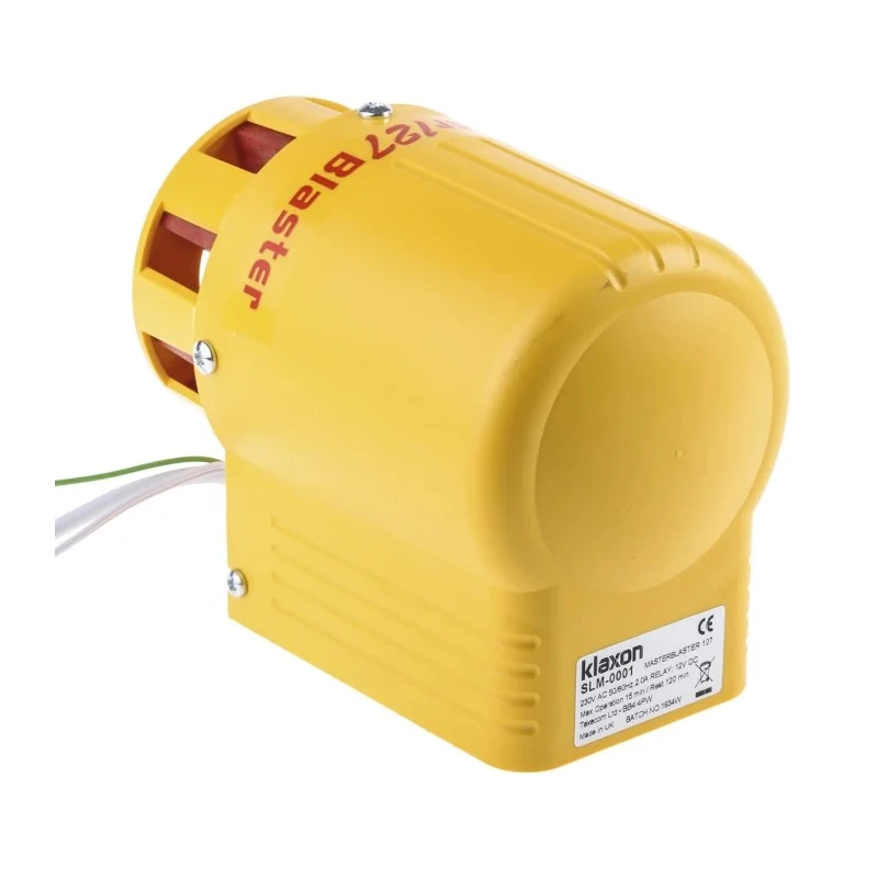 Klaxon High Output Motor-Driven Sounder 230V 127 dB Yellow SLM-0001