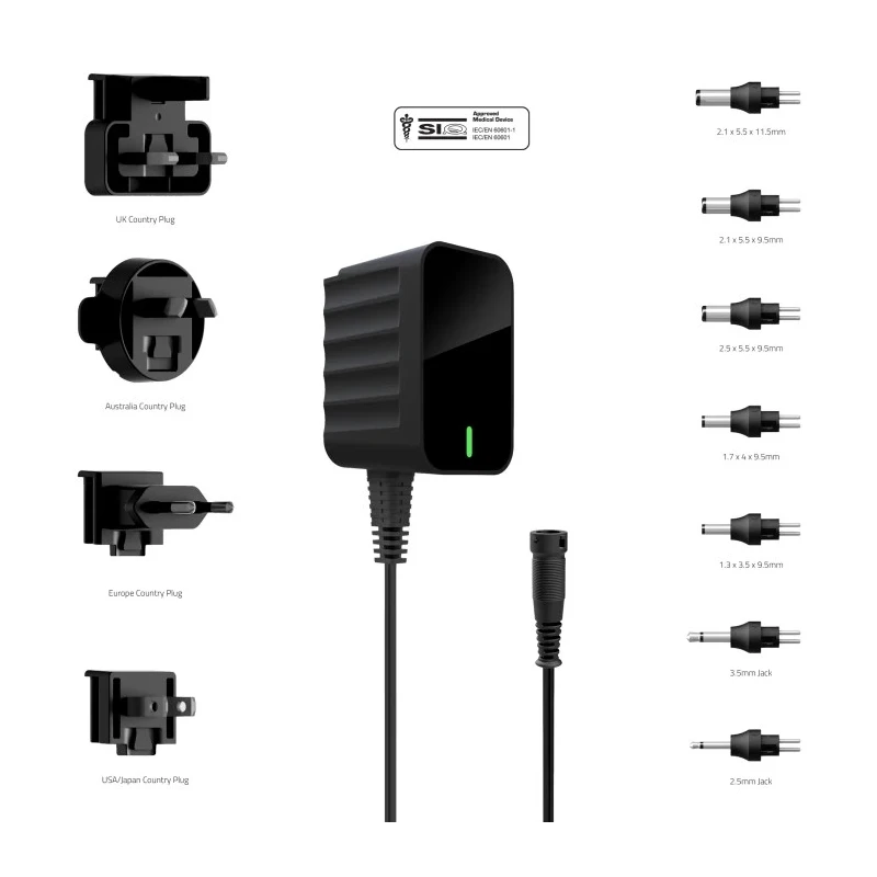 Friwo Plug Adapter Australia, EU, UK, US 24V DC 7.2W Output 300mA EDV1960971RS