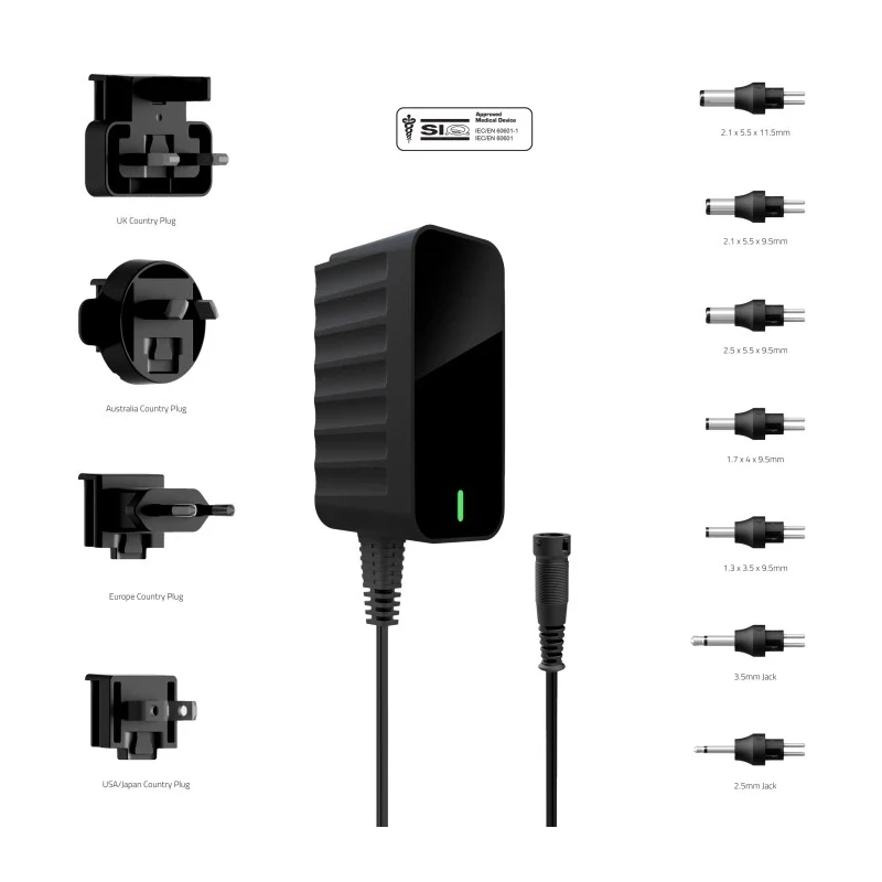 Friwo AC/DC Adapter 12 W 24 V DC Output Australia, EU, UK, US Plug EDV1960974RS