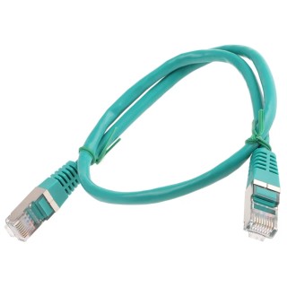 Decelect Cat5 Ethernet Cable, Green, 0.5 m, Shielded PVC CR503B05CVT