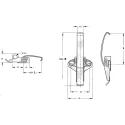 Southco Stainless Steel Lockable Spring Loaded Latch 82.0mm x 48.0mm V2-0025-52-RS