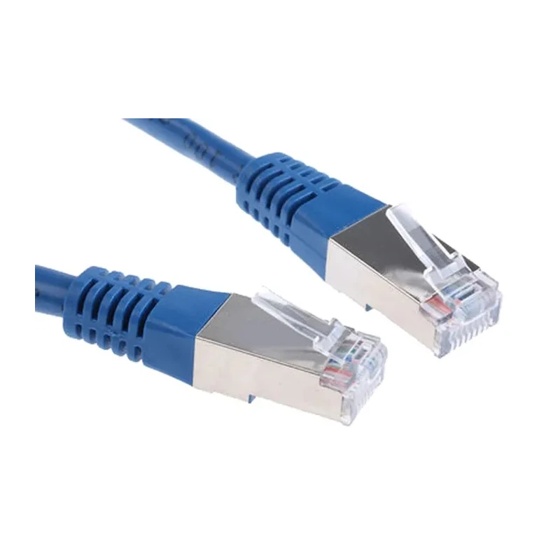 Decelect Cat5 Shielded Ethernet Cable, Blue PVC Jacket, Terminated, 5 m CR503B5CBL