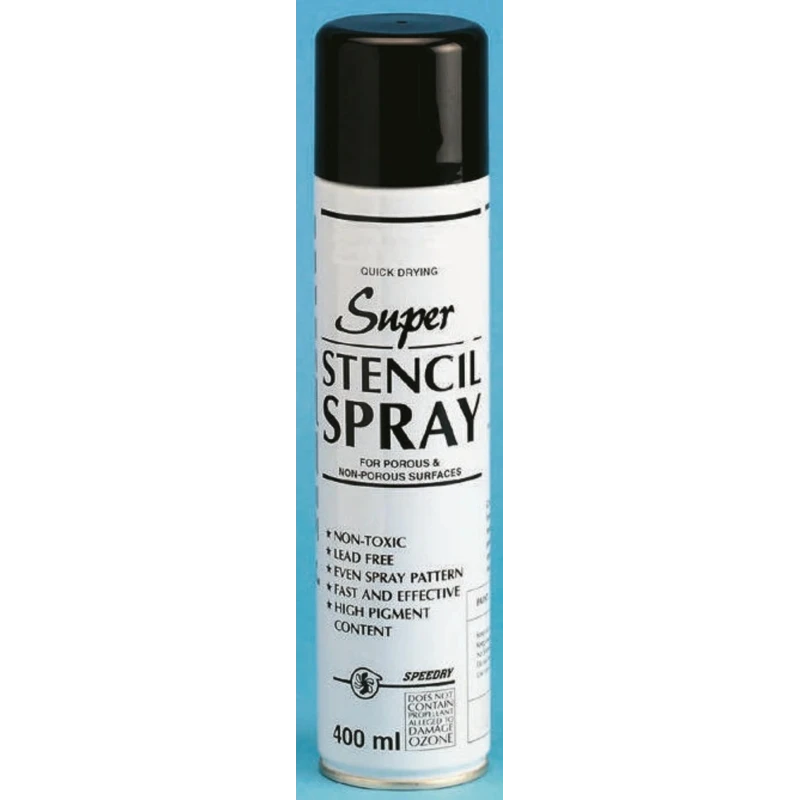 Inktek Red Stencil Spray 400 ml Aerosol Paint for Porous and Non-Porous Surfaces 82