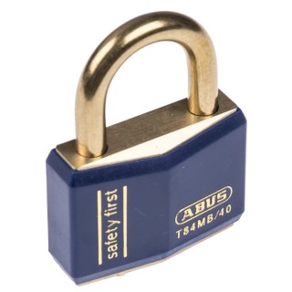 ABUS Keyed Brass Safety Padlock Weatherproof 6 mm Shackle Diameter 40 mm Body XR0084B 40